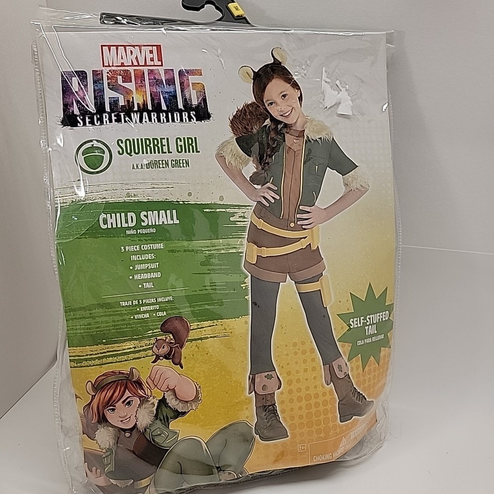 New Marvel Rising Secret Warriors Squirrel Girl Halloween Child Costume Sz S 4-6